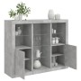 Sideboard with LED light 3 pieces concrete gray engineered wood by , Sideboards - Ref: Foro24-3209124, Price: 211,63 €, Disco...
