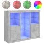 Aparador con luz LED 3 pzas madera de ingeniería gris hormigón de , Aparadores - Ref: Foro24-3209124, Precio: 204,82 €, Descu...