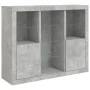Aparador con luz LED 3 pzas madera de ingeniería gris hormigón de , Aparadores - Ref: Foro24-3209124, Precio: 204,82 €, Descu...