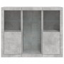 Sideboard with LED light 3 pieces concrete gray engineered wood by , Sideboards - Ref: Foro24-3209124, Price: 211,63 €, Disco...