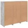 Sideboard with LED light 3 pieces concrete gray engineered wood by , Sideboards - Ref: Foro24-3209124, Price: 204,90 €, Disco...