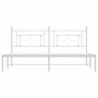 Metallbettgestell mit weißem Kopfteil 183x213 cm von , Betten und Lattenroste - Ref: Foro24-374393, Preis: 97,27 €, Rabatt: %