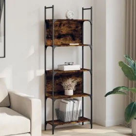 Bücherregal mit 5 Regalen aus geräuchertem Eichenholz 60,5x24x166,5 cm von , Bücherregale und Regale - Ref: Foro24-838865, Pr...
