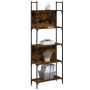 5-shelf bookcase in smoked oak wood, 60.5x24x166.5 cm by , Bookcases and shelves - Ref: Foro24-838865, Price: 51,36 €, Discou...