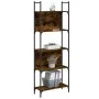 Librería de 5 estantes madera roble ahumado 60,5x24x166,5 cm de , Librerías y estanterías - Ref: Foro24-838865, Precio: 50,74...