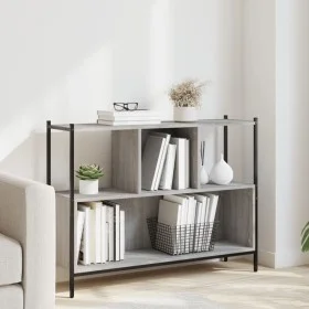 Engineered wood Sonoma gray bookshelf 102x28x77.5 cm by , Bookcases and shelves - Ref: Foro24-838901, Price: 59,24 €, Discoun...