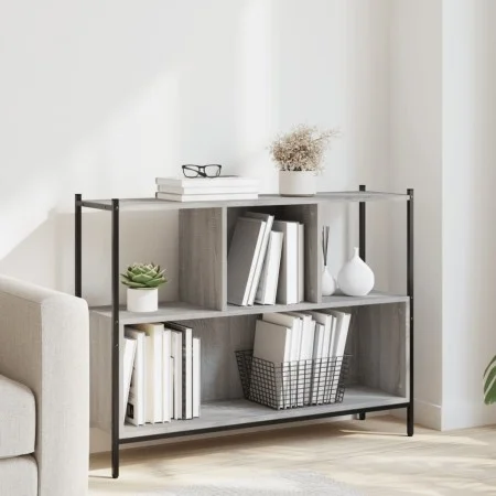 Engineered wood Sonoma gray bookshelf 102x28x77.5 cm by , Bookcases and shelves - Ref: Foro24-838901, Price: 59,24 €, Discoun...