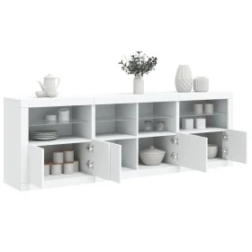 Sideboard mit weißen LED-Leuchten 202x37x67 cm von , Sideboards - Ref: Foro24-3209009, Preis: 231,94 €, Rabatt: %