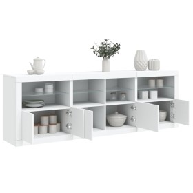 Sideboard mit weißen LED-Leuchten 202x37x67 cm von , Sideboards - Ref: Foro24-3209009, Preis: 238,88 €, Rabatt: %
