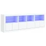 Sideboard mit weißen LED-Leuchten 202x37x67 cm von , Sideboards - Ref: Foro24-3209009, Preis: 231,94 €, Rabatt: %