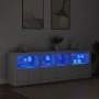 Sideboard mit weißen LED-Leuchten 202x37x67 cm von , Sideboards - Ref: Foro24-3209009, Preis: 231,94 €, Rabatt: %