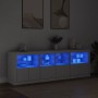 Sideboard mit weißen LED-Leuchten 202x37x67 cm von , Sideboards - Ref: Foro24-3209009, Preis: 238,88 €, Rabatt: %