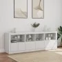 Sideboard mit weißen LED-Leuchten 202x37x67 cm von , Sideboards - Ref: Foro24-3209009, Preis: 231,94 €, Rabatt: %