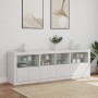 Sideboard with white LED lights 202x37x67 cm by , Sideboards - Ref: Foro24-3209009, Price: 222,10 €, Discount: %