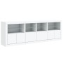 Sideboard mit weißen LED-Leuchten 202x37x67 cm von , Sideboards - Ref: Foro24-3209009, Preis: 238,88 €, Rabatt: %