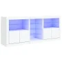 Sideboard with white LED lights 181.5x37x67 cm by , Sideboards - Ref: Foro24-3209037, Price: 228,42 €, Discount: %