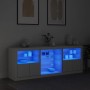Sideboard with white LED lights 181.5x37x67 cm by , Sideboards - Ref: Foro24-3209037, Price: 233,55 €, Discount: %