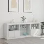 Sideboard with white LED lights 181.5x37x67 cm by , Sideboards - Ref: Foro24-3209037, Price: 228,42 €, Discount: %
