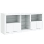 Sideboard with white LED lights 181.5x37x67 cm by , Sideboards - Ref: Foro24-3209037, Price: 233,55 €, Discount: %
