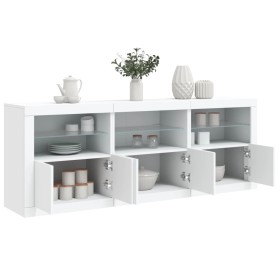 Sideboard with white LED lights 181.5x37x67 cm by , Sideboards - Ref: Foro24-3209002, Price: 248,53 €, Discount: %