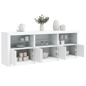 Sideboard with white LED lights 181.5x37x67 cm by , Sideboards - Ref: Foro24-3209002, Price: 253,76 €, Discount: %