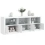 Sideboard with white LED lights 181.5x37x67 cm by , Sideboards - Ref: Foro24-3209002, Price: 253,76 €, Discount: %