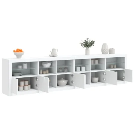 Sideboard mit weißen LED-Leuchten 283x37x67 cm von , Sideboards - Ref: Foro24-3209016, Preis: 298,81 €, Rabatt: %