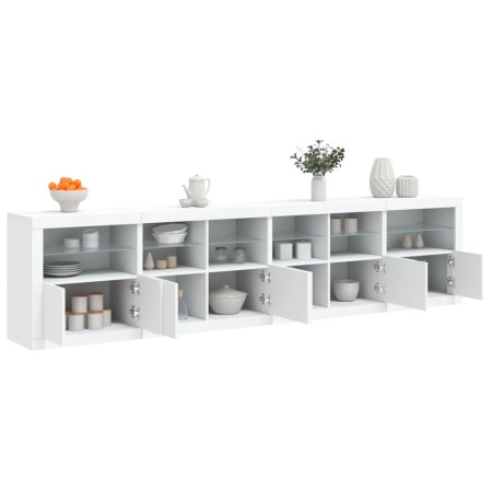 Sideboard mit weißen LED-Leuchten 283x37x67 cm von , Sideboards - Ref: Foro24-3209016, Preis: 308,34 €, Rabatt: %
