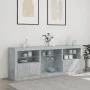 Sideboard with LED lights in concrete gray 181.5x37x67 cm by , Sideboards - Ref: Foro24-3209040, Price: 193,87 €, Discount: %