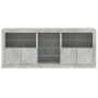 Aparador con luces LED gris hormigón 181,5x37x67 cm de , Aparadores - Ref: Foro24-3209040, Precio: 198,92 €, Descuento: %