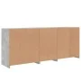 Sideboard with LED lights in concrete gray 181.5x37x67 cm by , Sideboards - Ref: Foro24-3209040, Price: 193,87 €, Discount: %