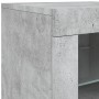 Aparador con luces LED gris hormigón 181,5x37x67 cm de , Aparadores - Ref: Foro24-3209040, Precio: 198,92 €, Descuento: %
