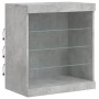 Aparador con luces LED gris hormigón 181,5x37x67 cm de , Aparadores - Ref: Foro24-3209040, Precio: 198,92 €, Descuento: %