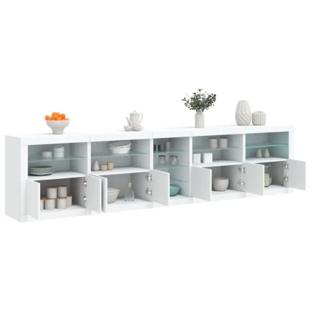 Sideboard with white LED lights 283x37x67 cm by , Sideboards - Ref: Foro24-3209023, Price: 384,85 €, Discount: %