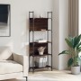 5-shelf oak brown wood bookcase 60.5x24x166.5 cm by , Bookcases and shelves - Ref: Foro24-838867, Price: 52,66 €, Discount: %