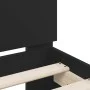 Bed frame with headboard and LED lights black 150x200 cm by , Beds and slatted bases - Ref: Foro24-3207540, Price: 160,22 €, ...