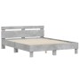 Concrete gray headboard bed frame and LED lights 140x200cm by , Beds and slatted bases - Ref: Foro24-3207549, Price: 151,96 €...