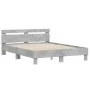 Concrete gray headboard bed frame and LED lights 140x200cm by , Beds and slatted bases - Ref: Foro24-3207549, Price: 151,81 €...