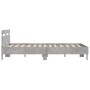 Concrete gray headboard bed frame and LED lights 140x200cm by , Beds and slatted bases - Ref: Foro24-3207549, Price: 151,96 €...