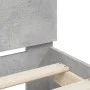 Concrete gray headboard bed frame and LED lights 140x200cm by , Beds and slatted bases - Ref: Foro24-3207549, Price: 151,81 €...