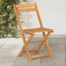 Folding terrace chairs 4 units solid acacia wood by , Garden chairs - Ref: Foro24-3216305, Price: 136,97 €, Discount: %