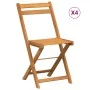 Folding terrace chairs 4 units solid acacia wood by , Garden chairs - Ref: Foro24-3216305, Price: 148,89 €, Discount: %