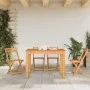 Folding terrace chairs 4 units solid acacia wood by , Garden chairs - Ref: Foro24-3216305, Price: 148,89 €, Discount: %