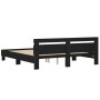 Estructura cama con cabecero madera ingeniería negro 160x200 cm de , Camas y somieres - Ref: Foro24-3207407, Precio: 177,63 €...