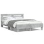 Betongraues Holzwerkstoffbett mit Kopfteil 120x200 cm von , Betten und Lattenroste - Ref: Foro24-3207430, Preis: 131,13 €, Ra...