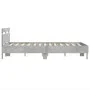 Cama con cabecero madera de ingeniería gris hormigón 120x200 cm de , Camas y somieres - Ref: Foro24-3207430, Precio: 129,09 €...