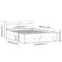Smoked oak engineered wood bed with headboard 135x190 cm by , Beds and slatted bases - Ref: Foro24-3207445, Price: 134,38 €, ...