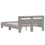 Sonoma gray engineered wood bed with headboard 120x200 cm by , Beds and slatted bases - Ref: Foro24-3207432, Price: 126,78 €,...