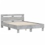 Cama con cabecero madera de ingeniería gris hormigón 120x190 cm de , Camas y somieres - Ref: Foro24-3207451, Precio: 152,76 €...