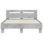 Concrete gray engineered wood bed with headboard 120x190 cm by , Beds and slatted bases - Ref: Foro24-3207451, Price: 150,03 ...